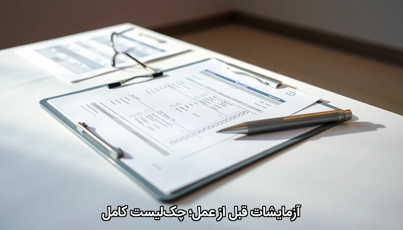 آزمایشات قبل از عمل؛ چک‌لیست کامل