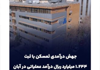 جهش درآمدی ثمسکن با ثبت ۱,۲۴۴ میلیارد ریال درآمد عملیاتی در آبان