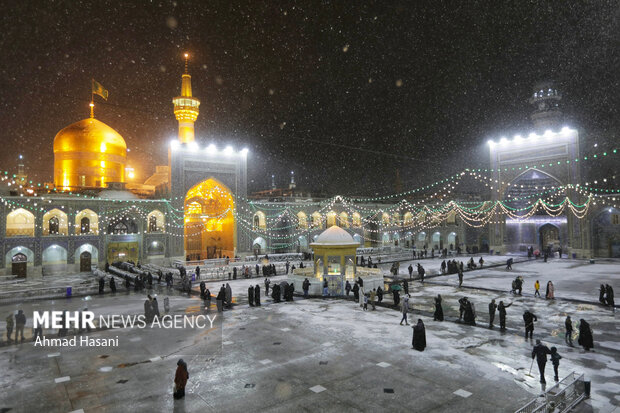 خاص ترین تصاویر از حرم برفی امام رضا(ع)