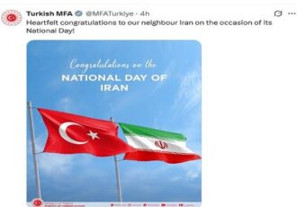ترکیه سالگرد پیروزی انقلاب اسلامی در ایران را تبریک گفت